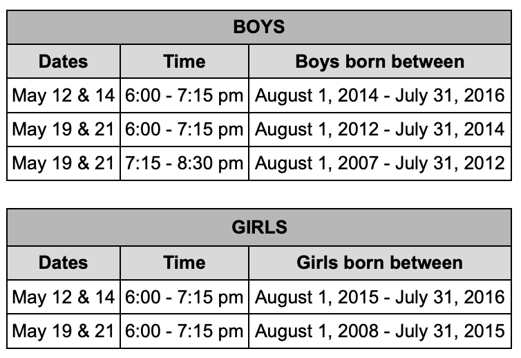 Travel Soccer tryouts dates, 2026-2027